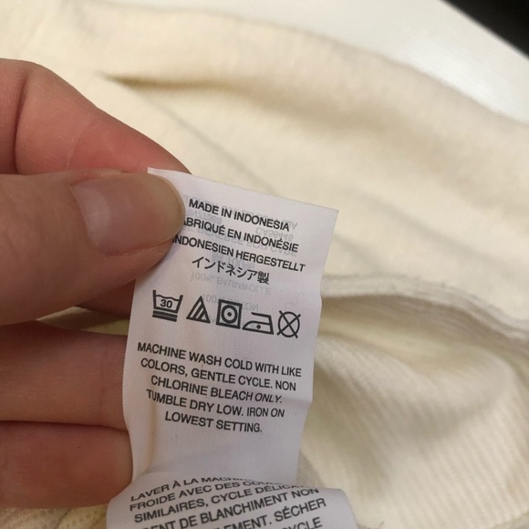 Madewell Sweater Ivory Cream Pleated Wide Sleeves - Picture 6 of 9